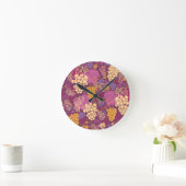 Horloge Ronde Sweet grape vines pattern (Maison)