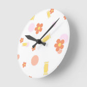 Horloge Ronde sweets and flowers (Angle)