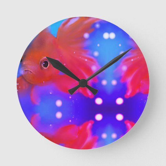 Horloge Ronde Swimming Fish (Recto)