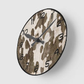 Horloge Ronde Sycamore Bark (Angle)
