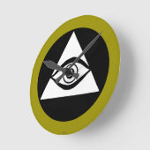 Horloge Ronde Symbole: All Seeing Eye (Angle)