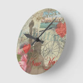 Horloge Ronde Symbole d'Art de New York (Angle)