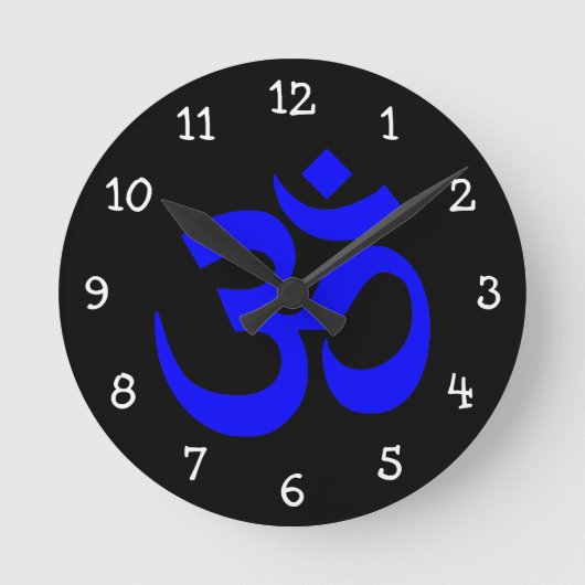Horloge Ronde Symbole de Black and Blue Om (Recto)