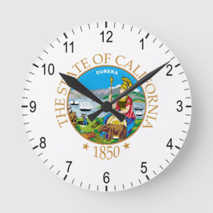 Horloge Ronde Symbole de Californie