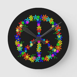 HORLOGE RONDE SYMBOLE DE LA PAIX