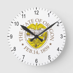 Horloge Ronde Symbole de l'Oregon
