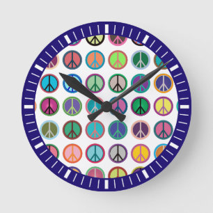 Horloge Ronde Symbole de Peace & Eco