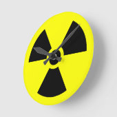 Horloge Ronde Symbole de Radiation Trefoil (Angle)