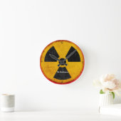Horloge Ronde Symbole de rayonnement en détresse (Maison)
