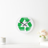 HORLOGE RONDE SYMBOLE DE RECYCLE CLASSIQUE (Maison)