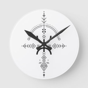 Horloge Ronde Symbole de tatouage traditionnel Amazigh