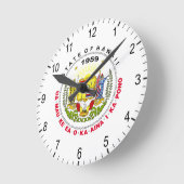 Horloge Ronde Symbole d'Hawaï (Angle)