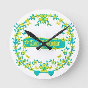 Horloge Ronde Symbole du milieu de l'été