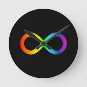 Horloge Ronde Symbole infini de l'autisme (Recto)