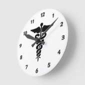 Horloge Ronde Symbole médical (Angle)