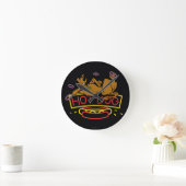Horloge Ronde Symbole néo-chien de Scooby Doo Hot Dog (Maison)
