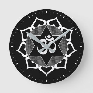 Horloge Ronde Symbole OM de Yoga Original