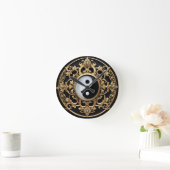 Horloge Ronde Symbole Yin Yang noir et blanc (Maison)