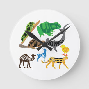 Horloge Ronde Symbolisme des animaux