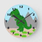 Horloge Ronde T-Rex Dinosaur Design (Recto)