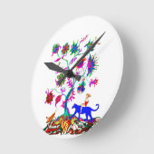 Horloge Ronde T-shirt arbre de vie (Angle)