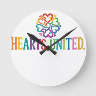 Horloge Ronde T-shirt Hearts United – Amour et Union