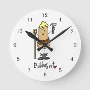 Horloge Ronde T-shirts et cadeaux Building Nut