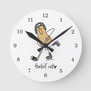 Horloge Ronde T-shirts et Cadeaux de Hockey Nut