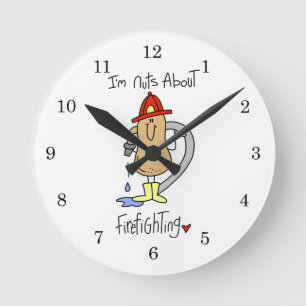 Horloge Ronde T-shirts et Cadeaux Fous de Lutte contre les Incen