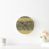 Horloge Ronde Tableau à panneaux multimotifs (Maison)