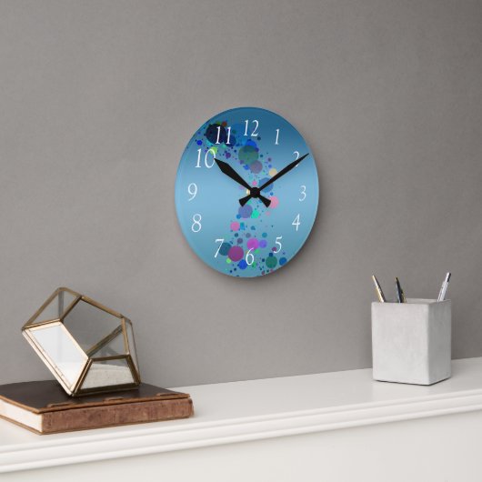 Horloge Ronde Taches Colorées (Bureau)