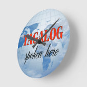Horloge Ronde Tagalog spoken here cloudy earth (Angle)