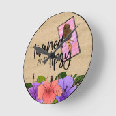 Horloge Ronde Tannée et Tipsy (Angle)