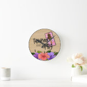 Horloge Ronde Tannée et Tipsy (Maison)