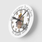 Horloge Ronde Tant de livres si peu de temps (Angle)