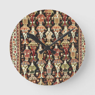 Horloge Ronde Tapis de Perse, 19ème-20ème siècle