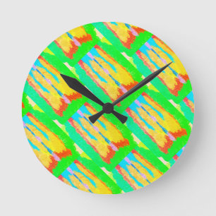 Horloge Ronde Tapis et chiffons Art pur abstrait suprême