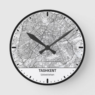 Horloge Ronde Tashkent Clock City Line Art