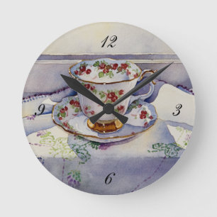 Horloge Ronde Tasse de thé 1799 sur la toile