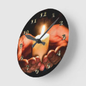 Horloge Ronde Tea Light Holiday (Angle)