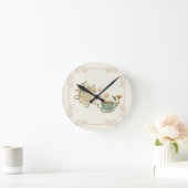 Horloge Ronde Tea Time Art, Graphisme (Maison)