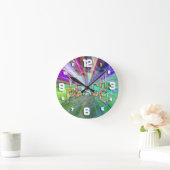 Horloge Ronde Teach Peace tout le temps. (Maison)