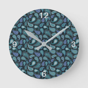 Horloge Ronde Teal bleu