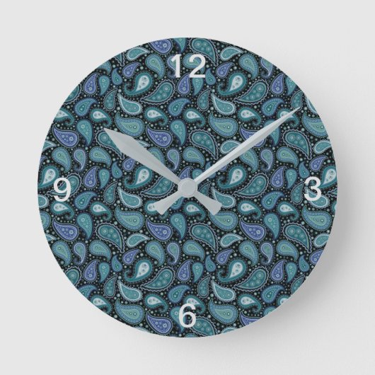 Horloge Ronde Teal bleu (Recto)