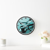 Horloge Ronde Teal Blue Medical (Maison)