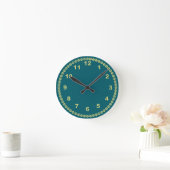 Horloge Ronde Teal Wall (Maison)