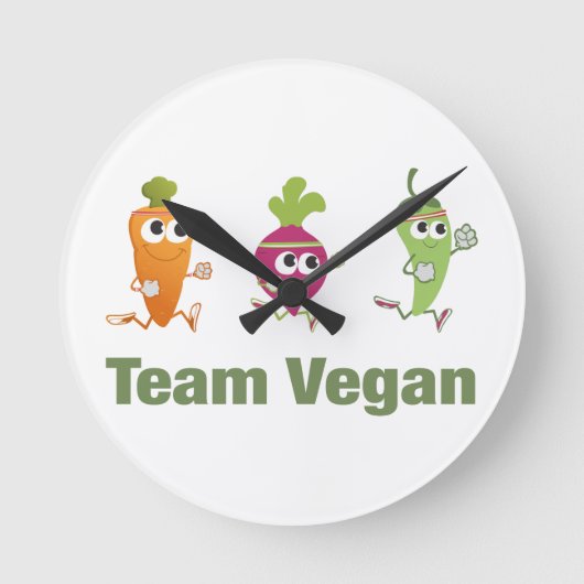 Horloge Ronde Team Vegan (Recto)
