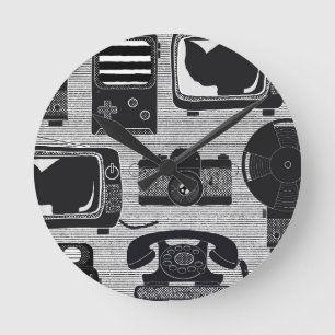 Horloge Ronde Technologie rétro