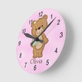 Horloge Ronde Teddy Bear (Angle)