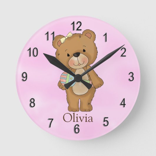 Horloge Ronde Teddy Bear (Recto)